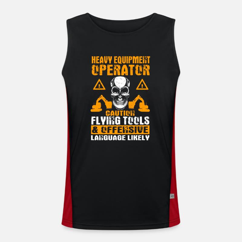 Baggerfahrer Funktionelles Kontrast-Tank Top für Männer 