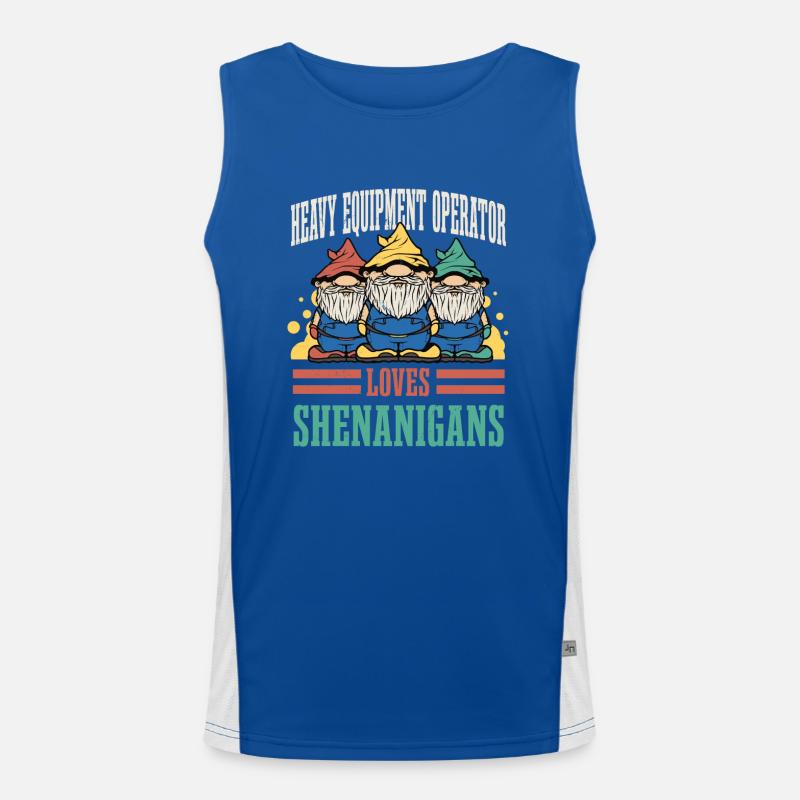 Heavy Machinery Operator St. Patrick's Day Men's Functional Contrast Tank Top 