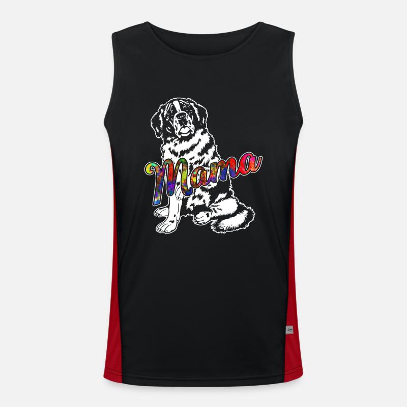 Saint Bernard Saint Bernard Mama - Men's Functional Contrast Tank Top  - black/red