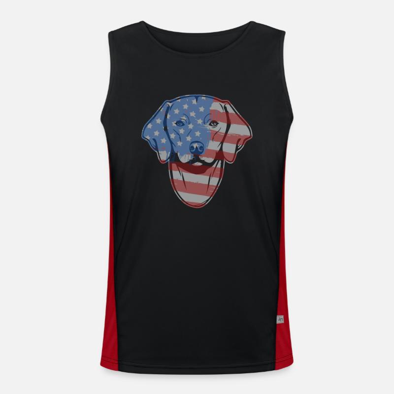 Rhodesian Ridgeback Rhodesian Ridgeback Flag Men's Functional Contrast Tank Top 