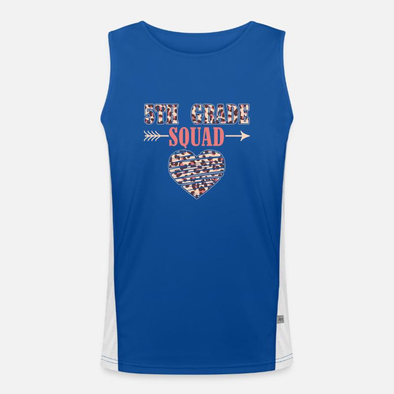 5th Grade Squad Teacher Fifth Student Team Back Men's Functional Contrast Tank Top 