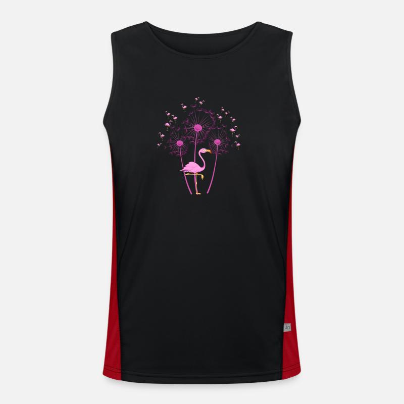 Flamingo Funktionelles Kontrast-Tank Top für Männer 