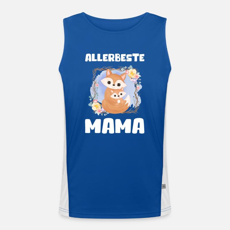Allerbeste Mama Frauen Mutti Geschenk Muttertag Funktionelles Kontrast-Tank Top für Männer 