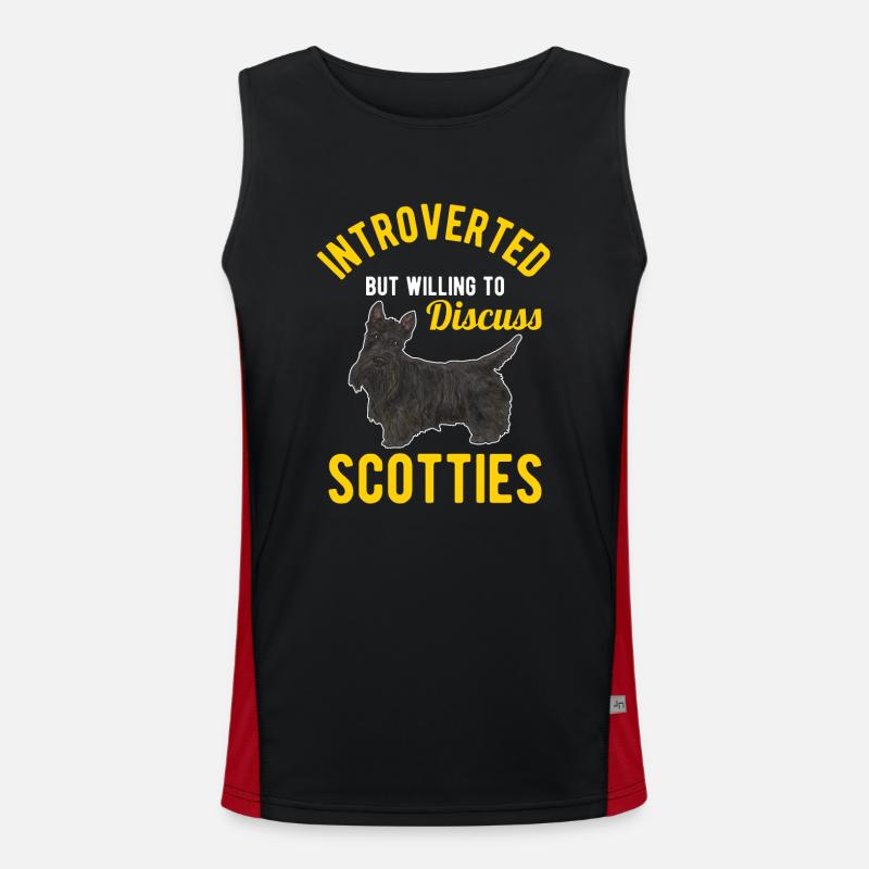 Scottish Terrier Scottie Dog Men's Functional Contrast Tank Top 