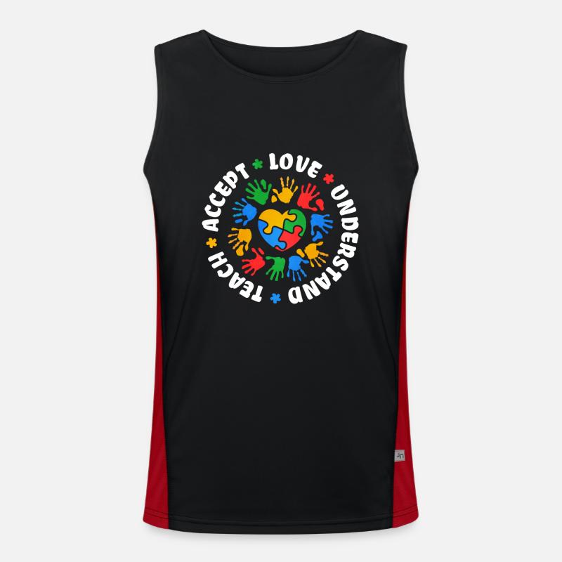 Autism Autism Gift Men's Functional Contrast Tank Top 