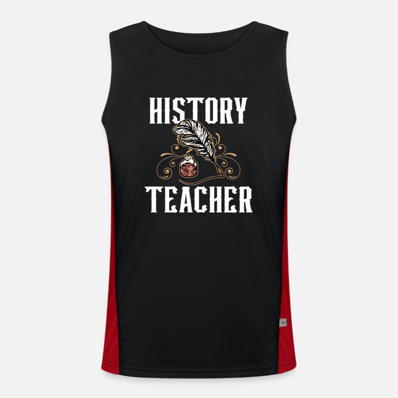 Geschichtslehrer Lehrer Geschichte Historiker Funktionelles Kontrast-Tank Top für Männer 