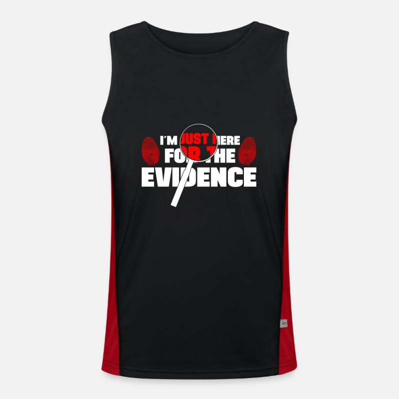 Im Here For The Evidence Forensic Criminology Men's Functional Contrast Tank Top 