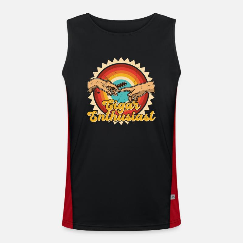 Raucher Smoking Cigar Zigarre Tabak Rauchen Funktionelles Kontrast-Tank Top für Männer 