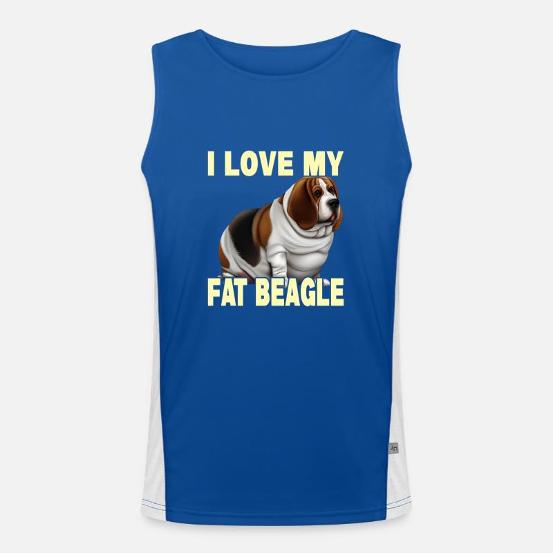 J’aime mon gros beagle Débardeur respirant contrasté Homme 