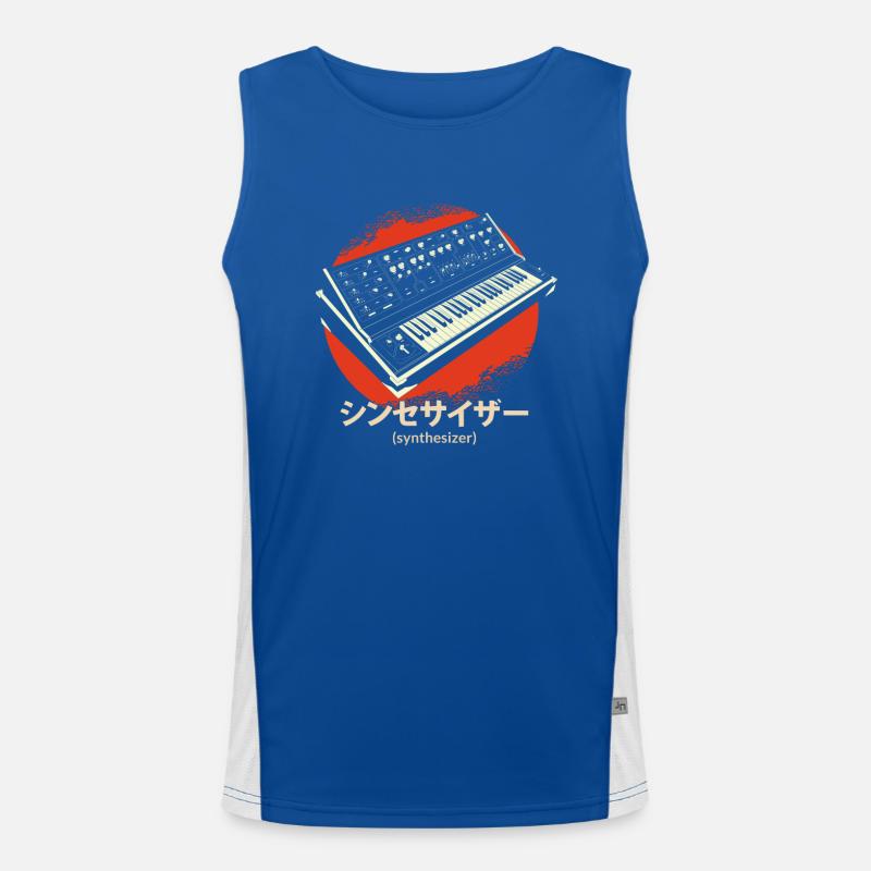 Synthesizer Techno Instrument Japanisch Funktionelles Kontrast-Tank Top für Männer 
