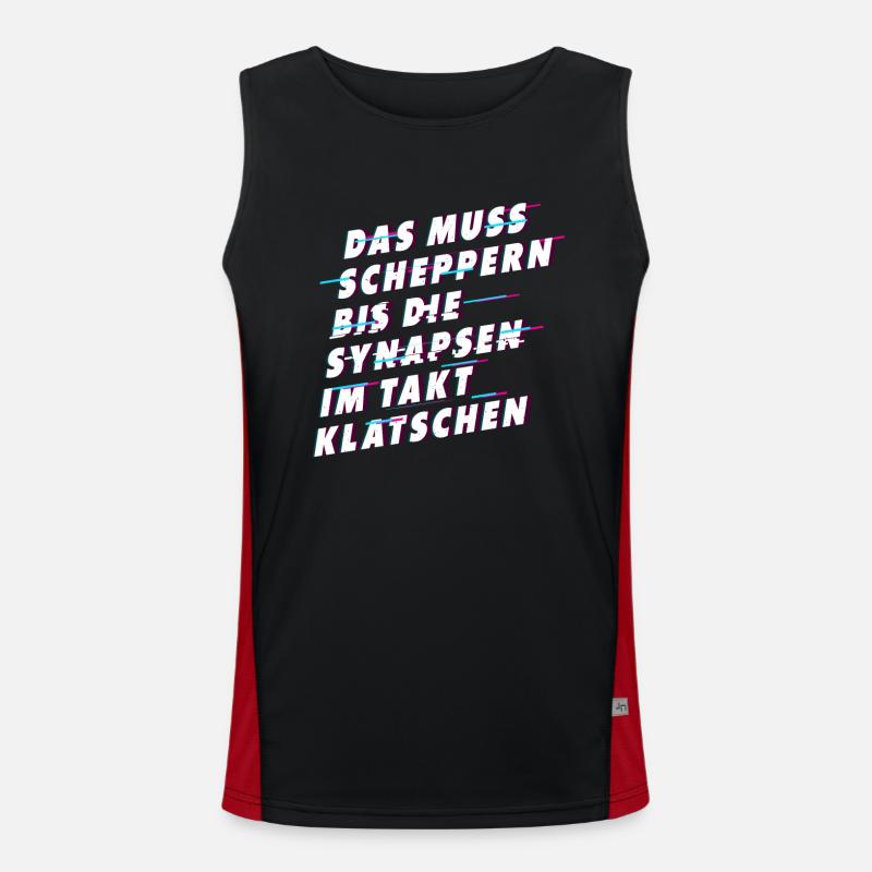 Muss scheppern bis Synapsen klatschen Funktionelles Kontrast-Tank Top für Männer 