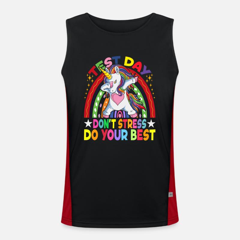 Testing Day Staar Test Day Teacher Student Exam Men's Functional Contrast Tank Top 