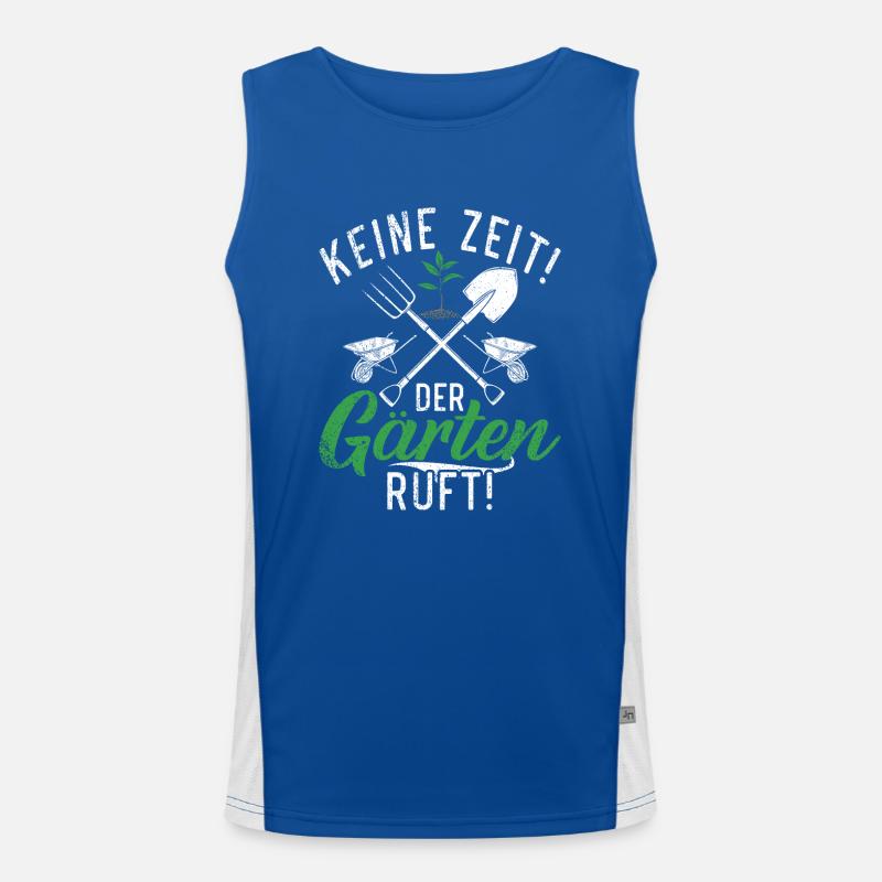 Keine Zeit! Der Garten ruft Design Funktionelles Kontrast-Tank Top für Männer 