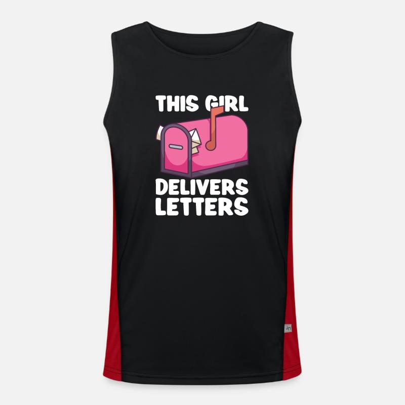 Postangestellte Postdame Postbote Post Funktionelles Kontrast-Tank Top für Männer 
