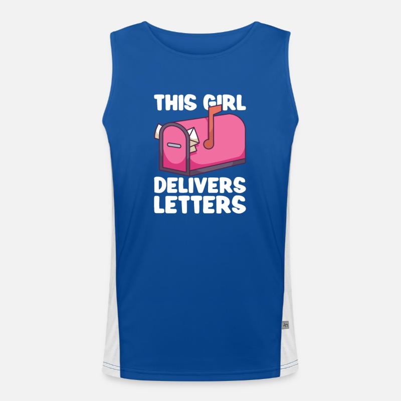 Postangestellte Postdame Postbote Post Funktionelles Kontrast-Tank Top für Männer 