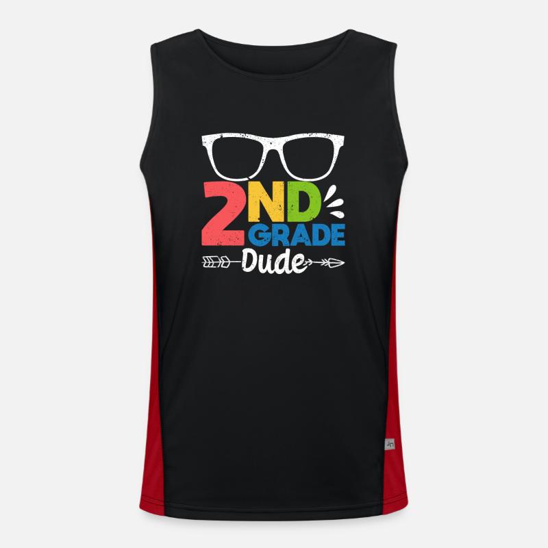 Second Grader Dude 2nd Graders Back to School Men's Functional Contrast Tank Top 