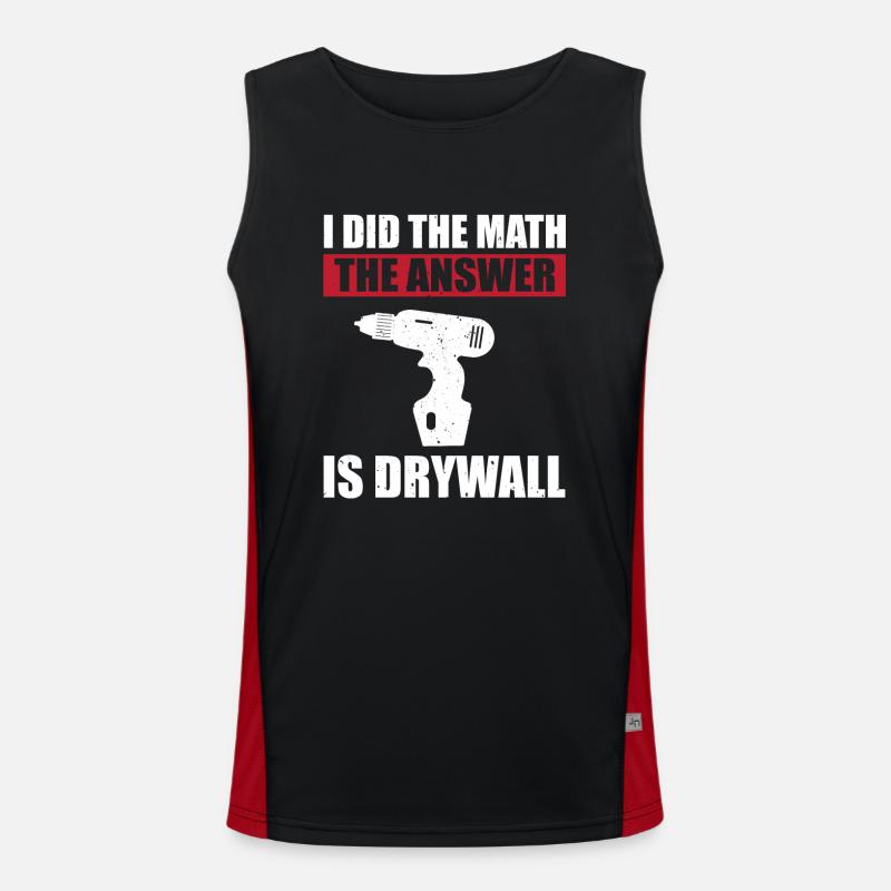 Drywall Installer Men's Functional Contrast Tank Top 