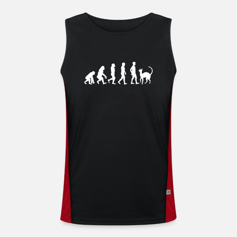 Siamese Cat Siamese Cat Evolution - Men's Functional Contrast Tank Top  - black/red