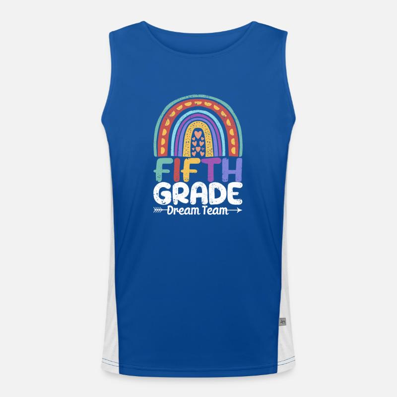 Fifth Grade Dream Team 5th Student Teacher Back Funktionelles Kontrast-Tank Top für Männer 