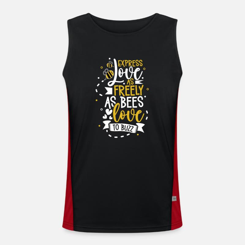 Honey bee beekeeping beekeeper honey bee apiary Men's Functional Contrast Tank Top 