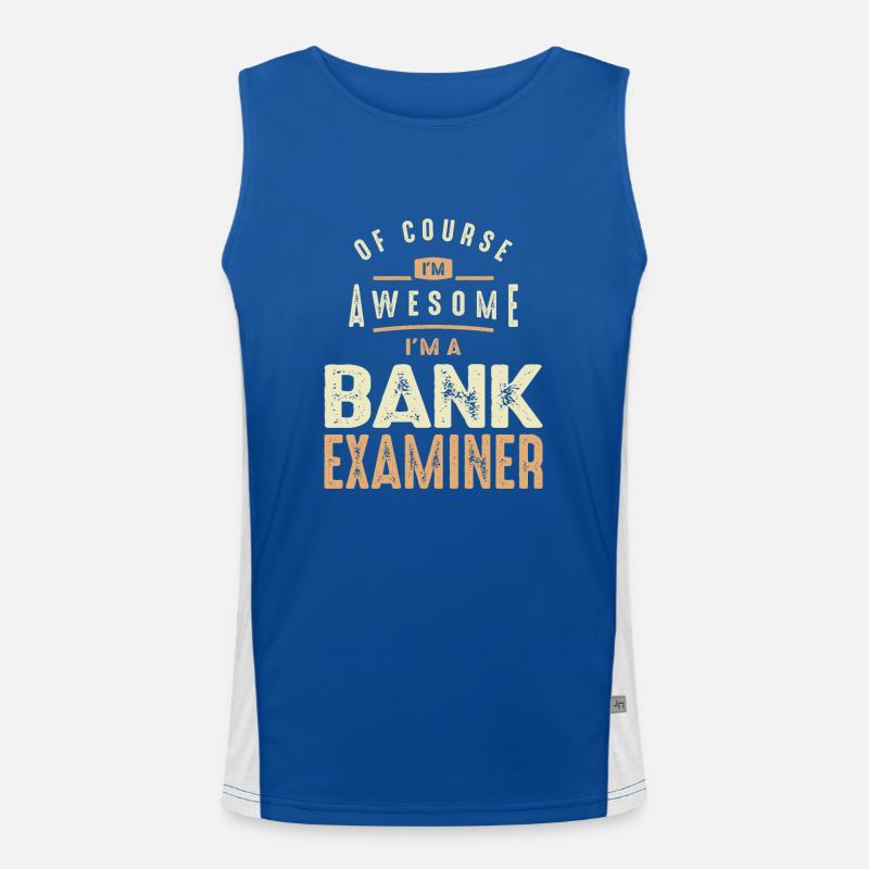 Awesome Bank Examiner Men's Functional Contrast Tank Top 