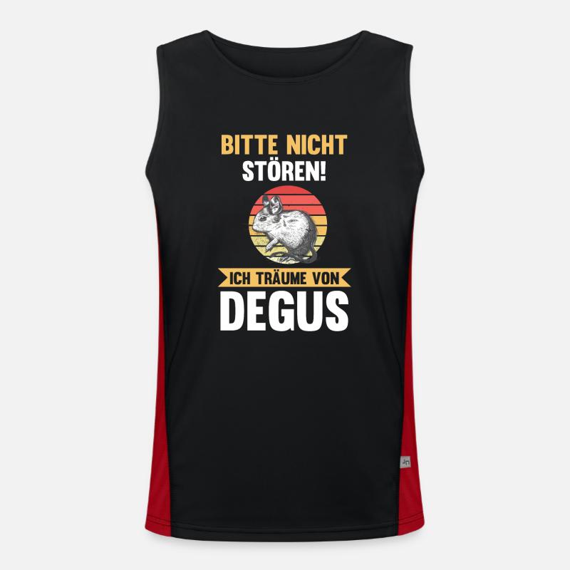 Bitte nicht stören ich träume von Degus Funktionelles Kontrast-Tank Top für Männer 