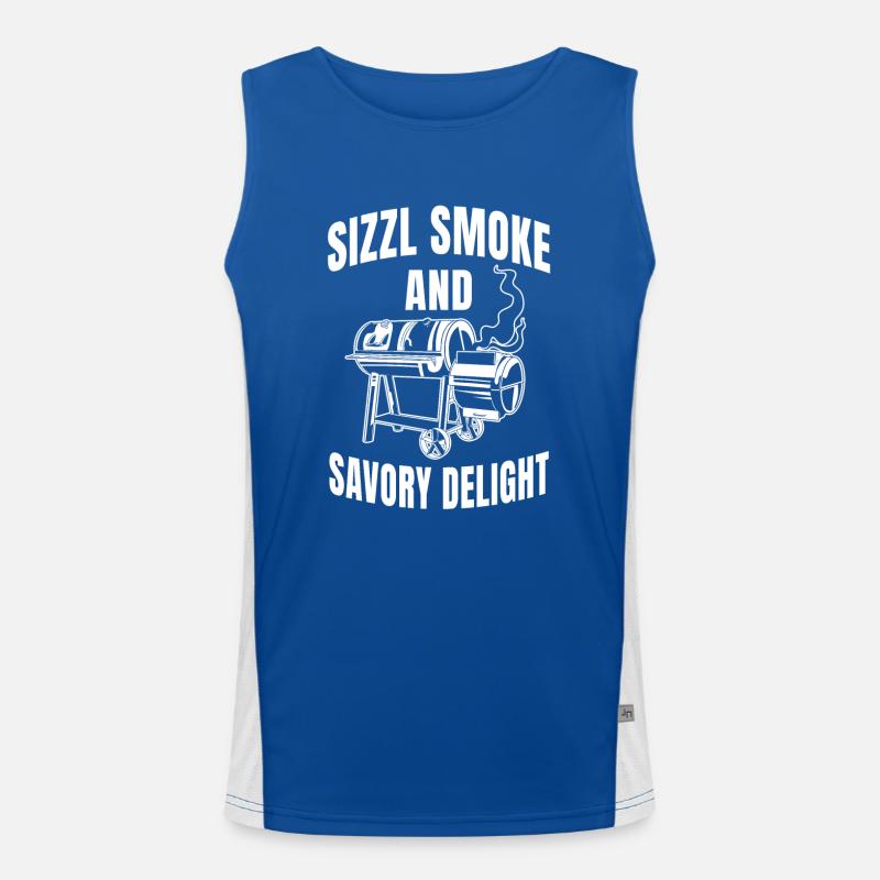 Meat Smoke Apparel Smoke BBQ Débardeur respirant contrasté Homme 