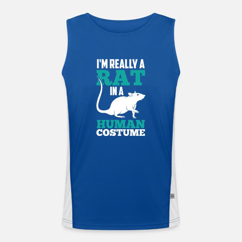 I'm a rat in a human costume Men's Functional Contrast Tank Top 