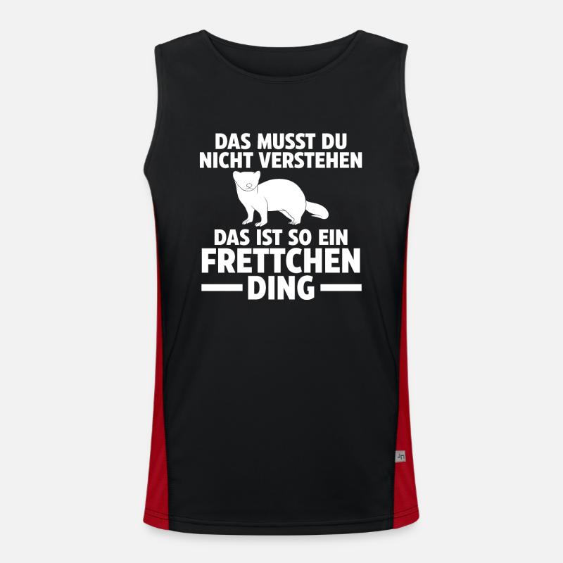Das ist so ein Frettchen Ding Funktionelles Kontrast-Tank Top für Männer 