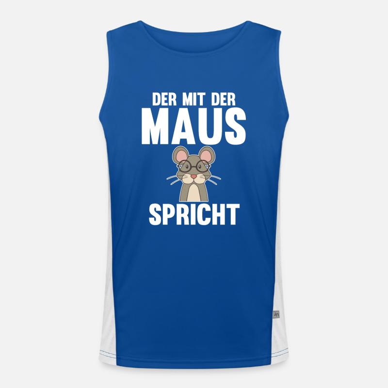 Der mit dem Maus spricht Funktionelles Kontrast-Tank Top für Männer 