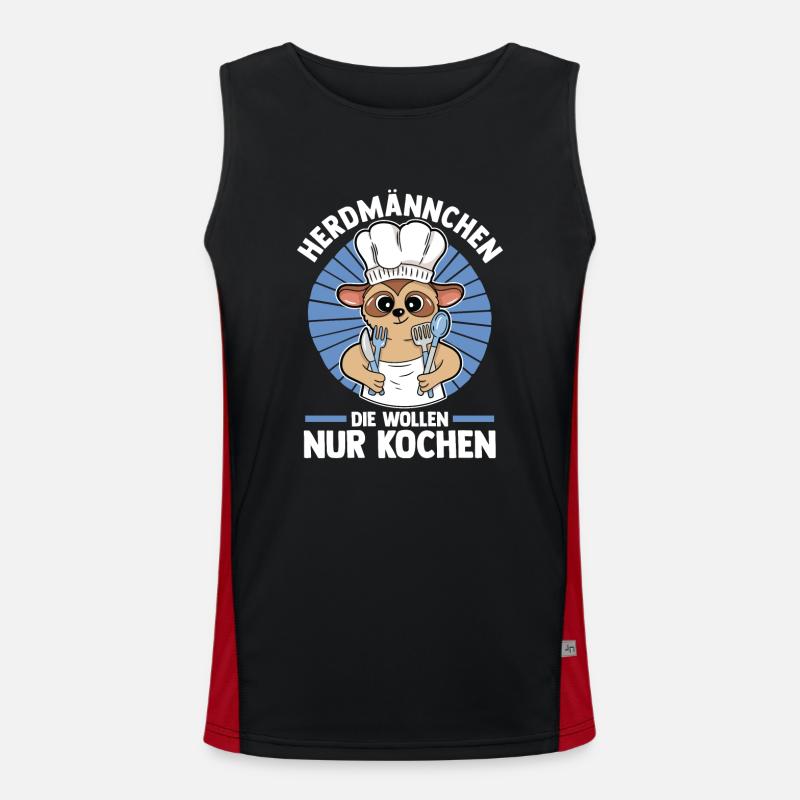Erdmännchen Herdmännchen Funktionelles Kontrast-Tank Top für Männer 
