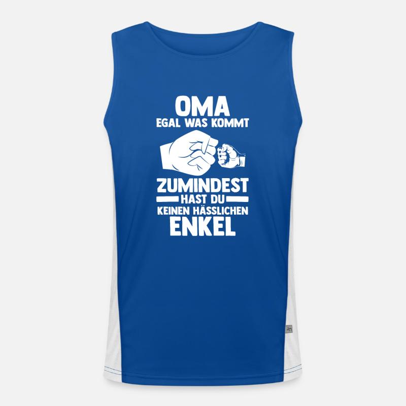 Enkel Großmutter Oma Funktionelles Kontrast-Tank Top für Männer 