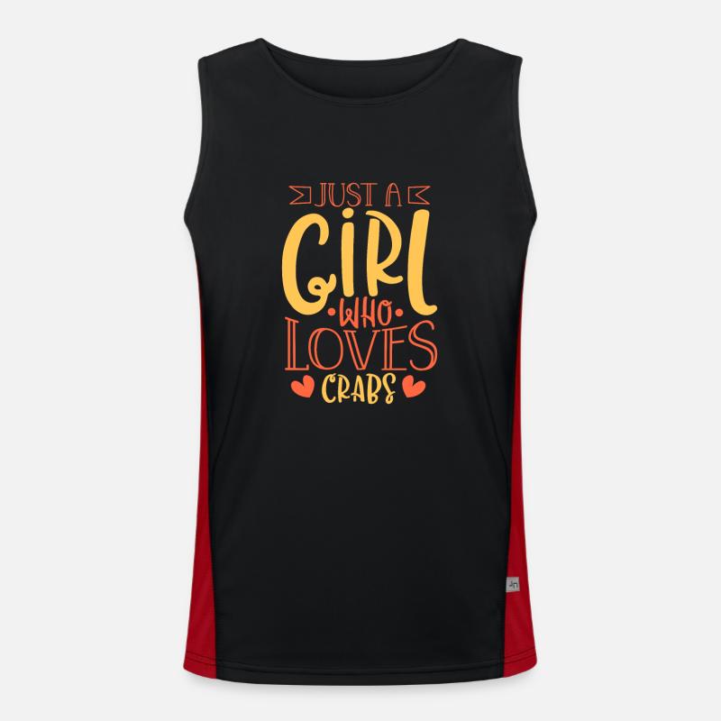 Krabbe krabben krabbenflüsterer Krabbenjagdfischer Funktionelles Kontrast-Tank Top für Männer 