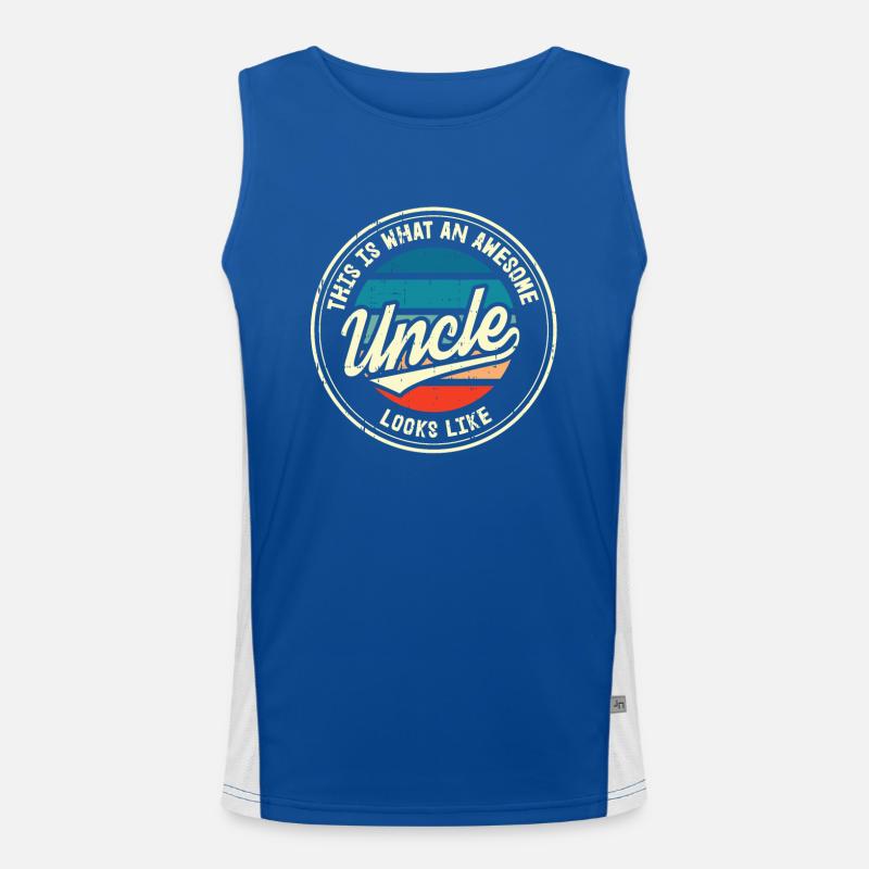 Bester Onkel Retro Patenonkel Geschenk Funktionelles Kontrast-Tank Top für Männer 