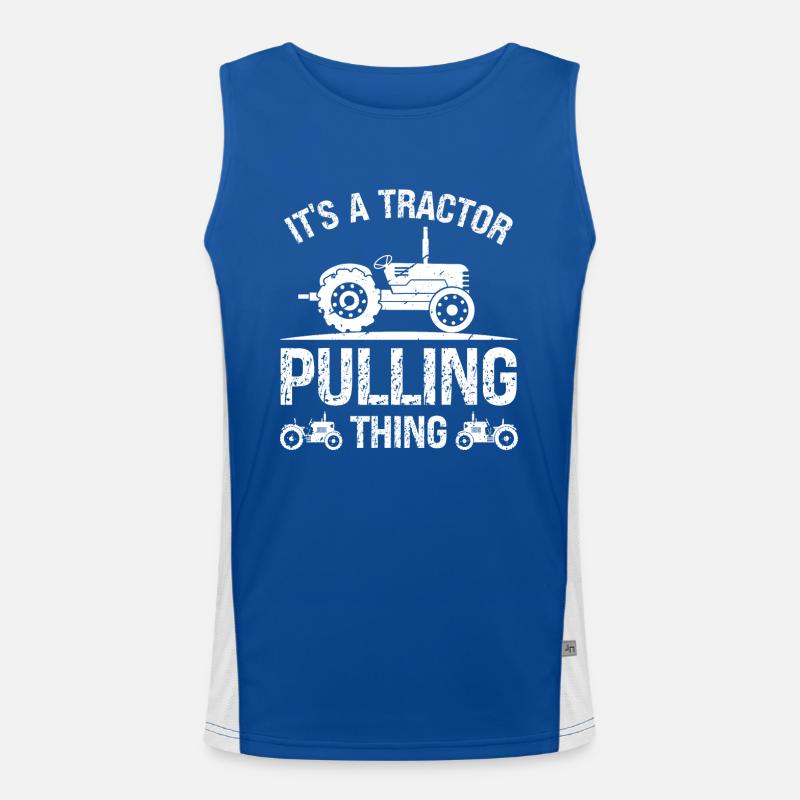 It's a tractor pulling thing Men's Functional Contrast Tank Top 