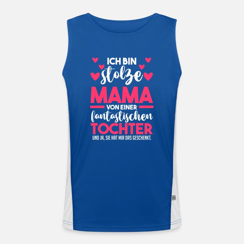 Muttertag Mutter Tochter Mama Funktionelles Kontrast-Tank Top für Männer 