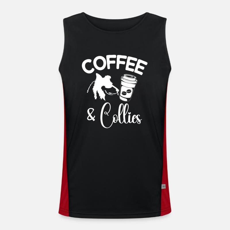 Long-haired Collie Rough Collie Dog Men's Functional Contrast Tank Top 