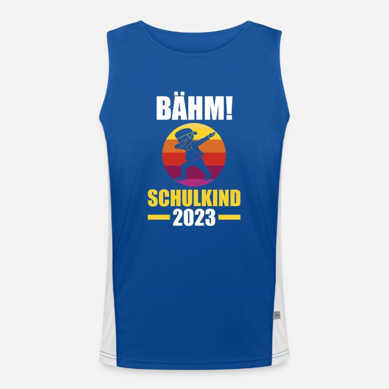Schulkind 2023 Schulbeginn Einschulung Funktionelles Kontrast-Tank Top für Männer 