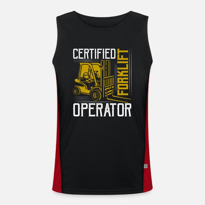Certified Forklift Operator Warehouse Lifting Funktionelles Kontrast-Tank Top für Männer 