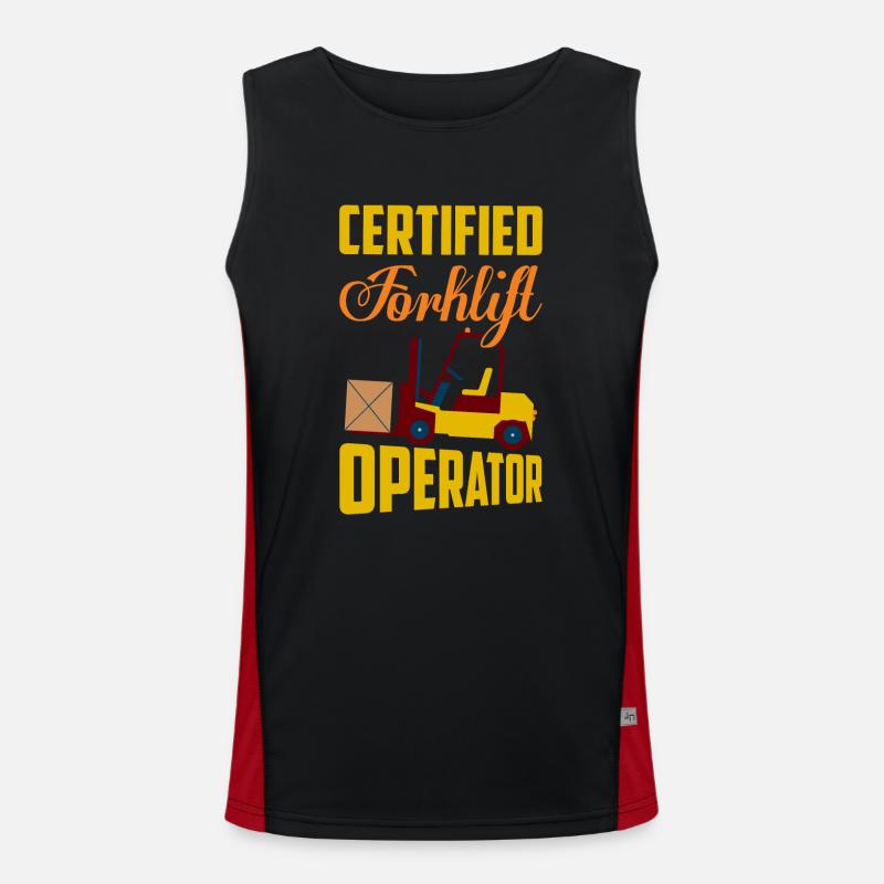Certified Forklift Operator Lifting Warehouse Funktionelles Kontrast-Tank Top für Männer 