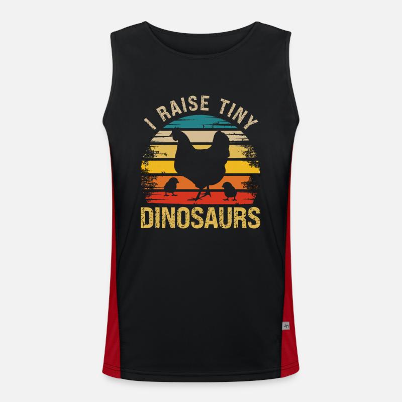 I'm raising tiny dinosaurs - Men's Functional Contrast Tank Top  - black/red