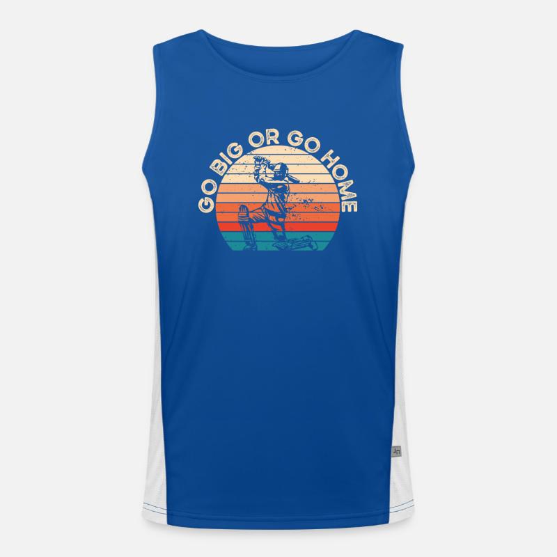 Werde Groß Oder Nach Hause Gehen Funktionelles Kontrast-Tank Top für Männer 