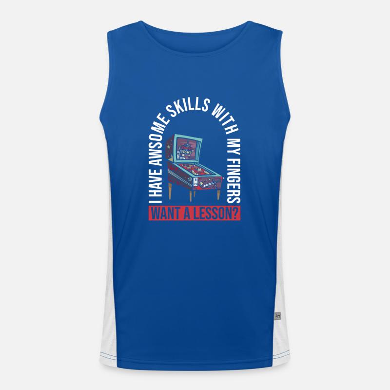 Flipper-arcade-spieldesign Für Flipperspieler Men's Functional Contrast Tank Top 