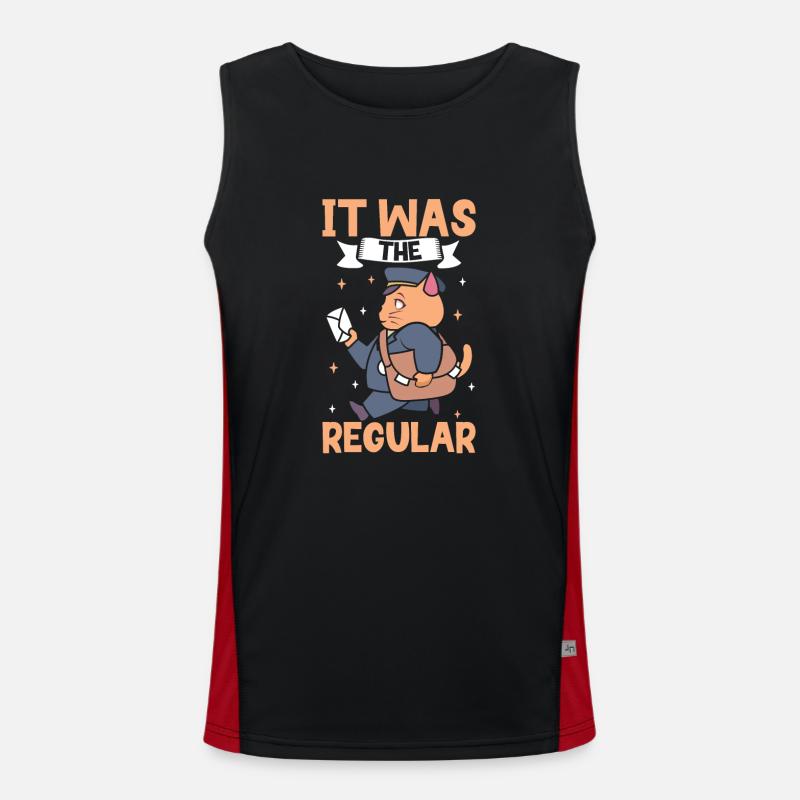 Postangestellte Postdame Postbote Post Funktionelles Kontrast-Tank Top für Männer 