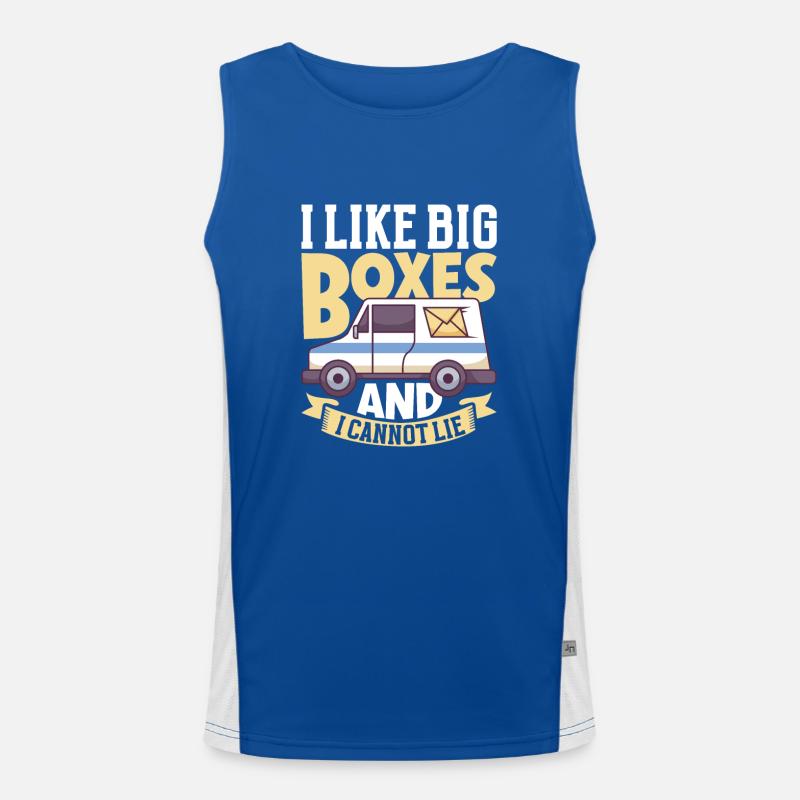 Postangestellte Postdame Postbote Post Funktionelles Kontrast-Tank Top für Männer 