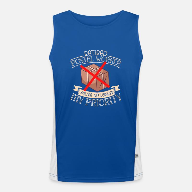 Postal clerk Postlady Postman Post Office Men's Functional Contrast Tank Top 