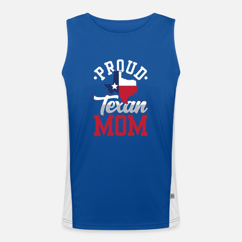 Proud Texan Mom Texas Texan Texan Men's Functional Contrast Tank Top 