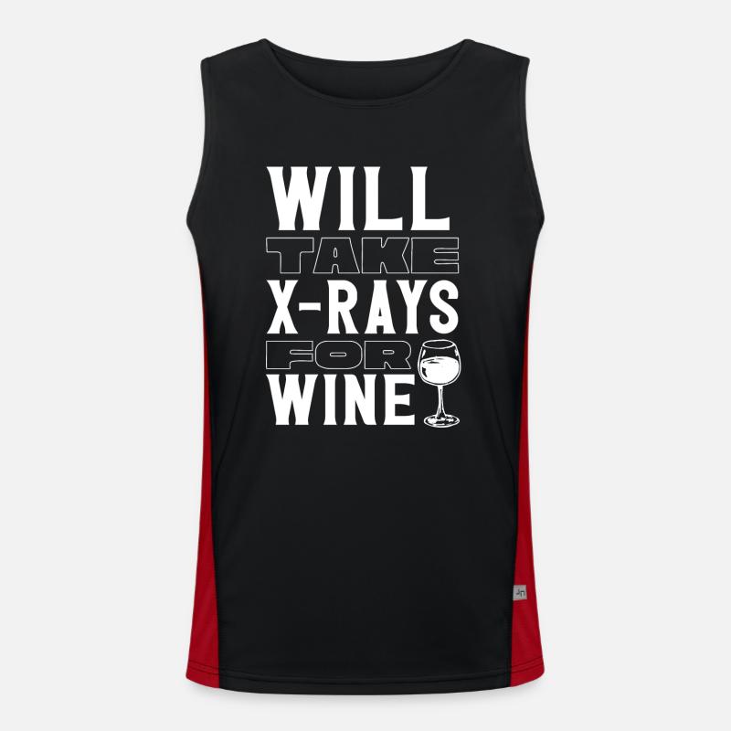 Xray Tech, Xray Technician - Men's Functional Contrast Tank Top - black/red