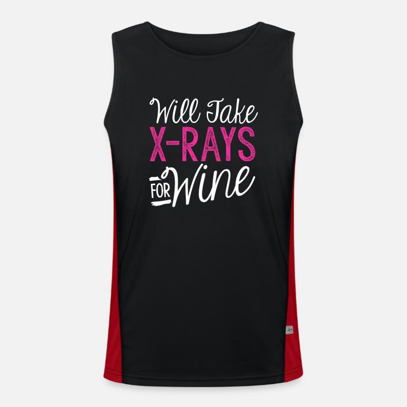 Xray Tech, Xray Technician - Men's Functional Contrast Tank Top - black/red