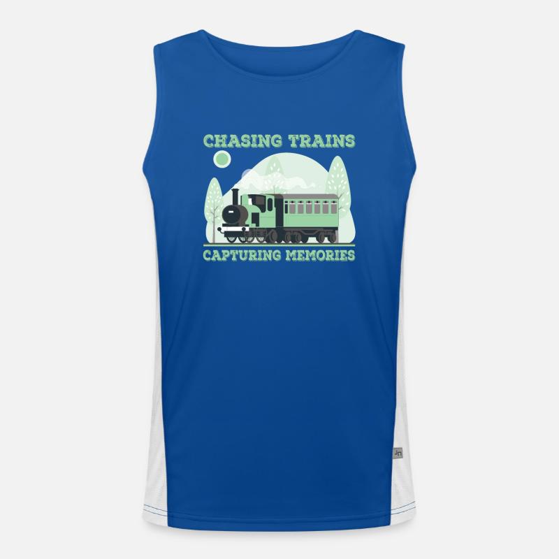 On the hunt for trains Men's Functional Contrast Tank Top 